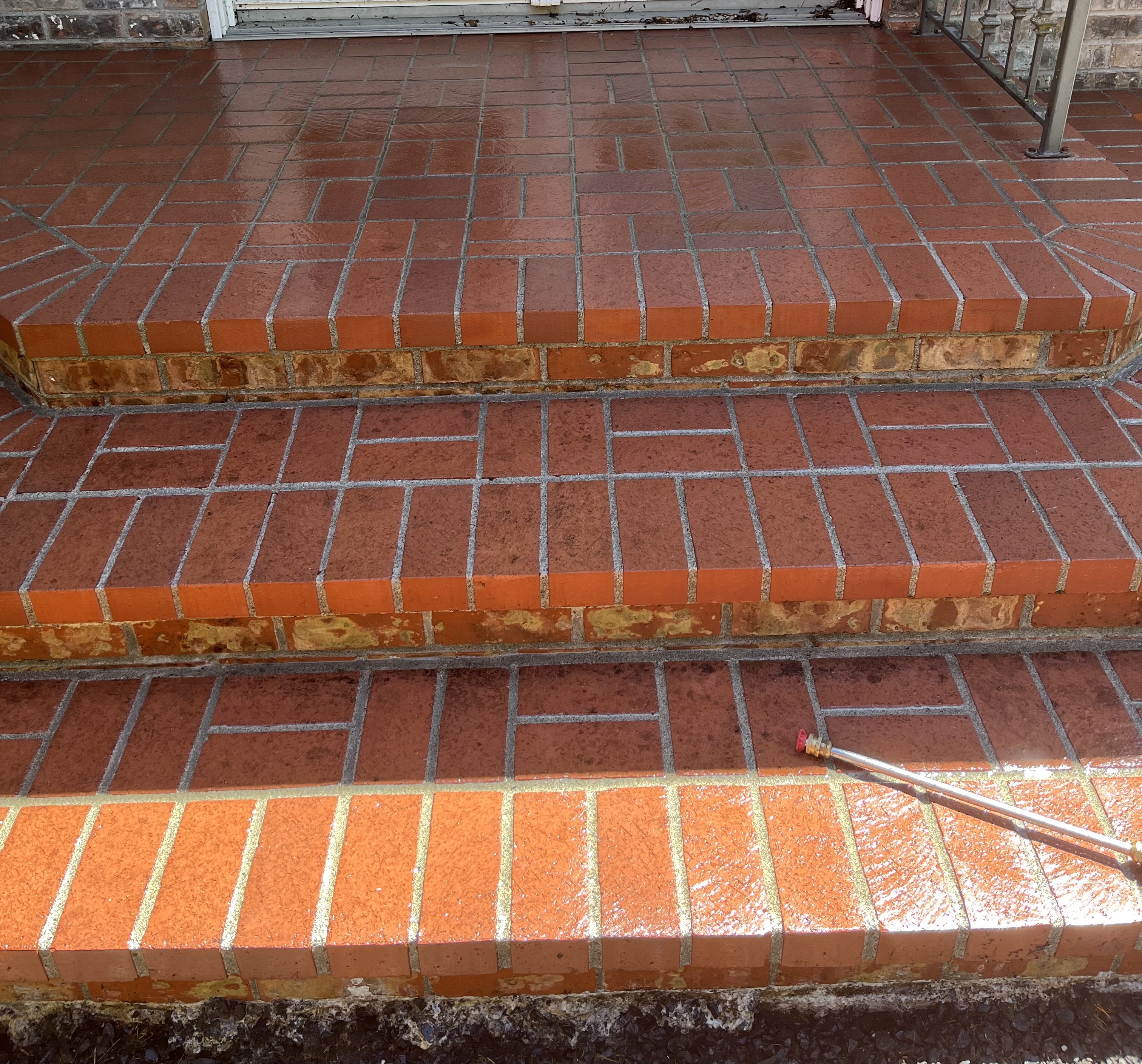 Strickland pressure washing before 10