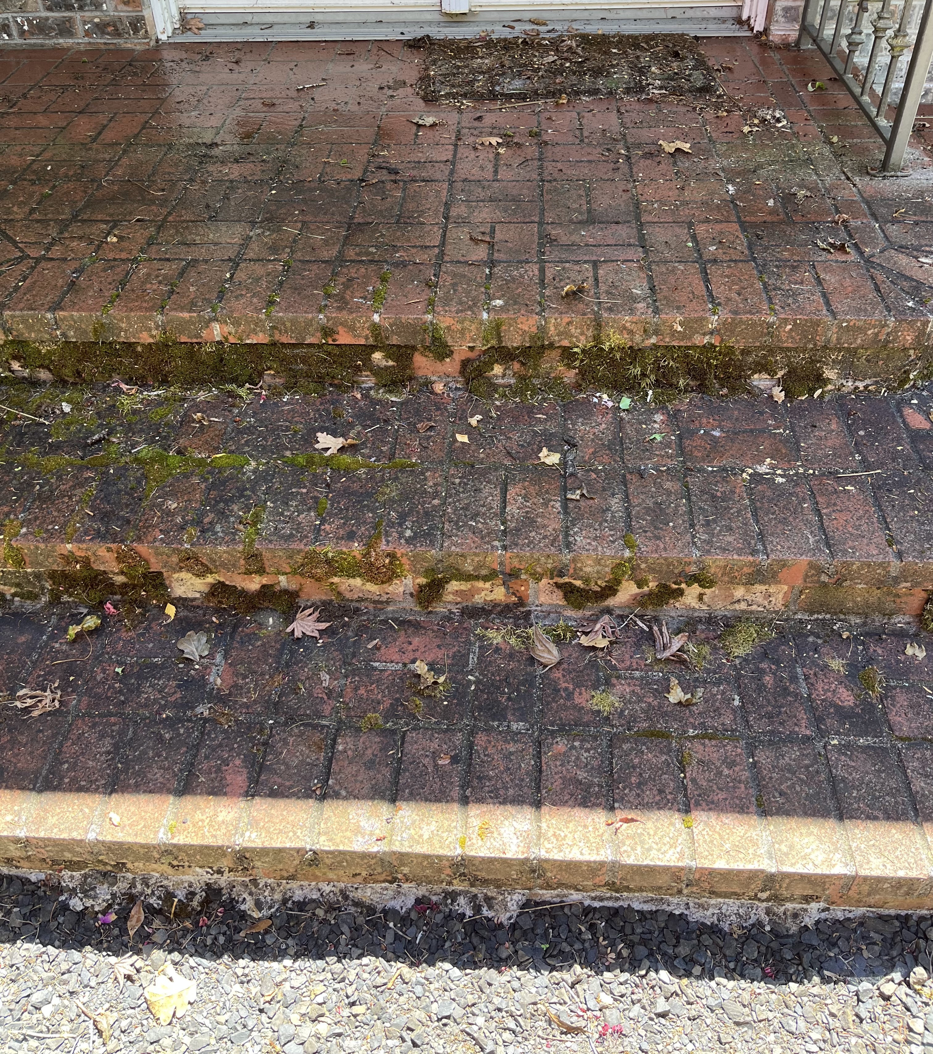 Strickland pressure washing before 11