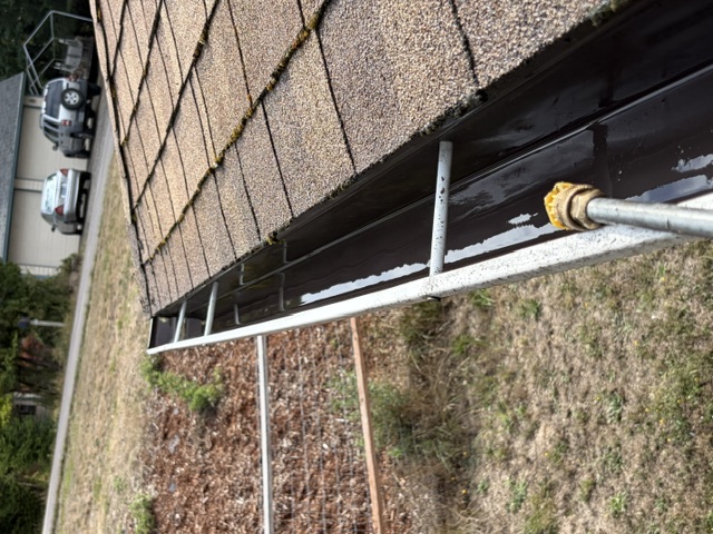 Clean, moss-free gutters.